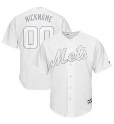 Men Women Youth Toddler All Size New York Mets Majestic 2019 Players Weekend Cool Base Roster Custom White Jersey