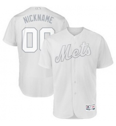 Men Women Youth Toddler All Size New York Mets Majestic 2019 Players Weekend Flex Base Authentic Roster Custom White Jersey