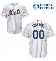 Men Women Youth Toddler All Size New York Mets Majestic White Home Cool Base Custom Jersey