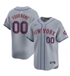 Men Women youth New York Mets Active Player Custom Grey 2024 Away Limited Stitched Baseball Jersey
