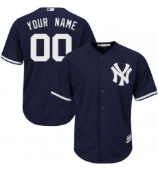 Men Women Youth All Size New York Yankees Majestic Navy Road Cool Base Custom Jersey