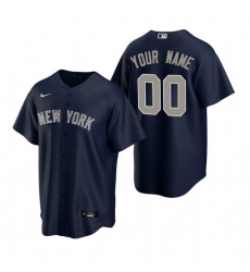 Men Women Youth Toddler All Size New York Yankees Custom Nike Navy Stitched MLB Cool Base Jersey