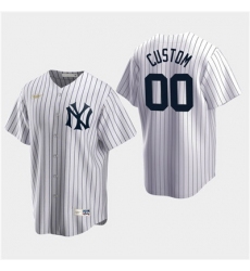 Men Women youth Custom New York Yankees White Home Cooperstown Collection Nike Jersey 