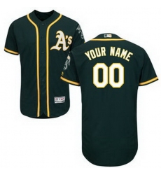 Men Women Youth All Size Oakland Athletics Majestic Alternate Green Flex Base Authentic Collection Custom Jersey