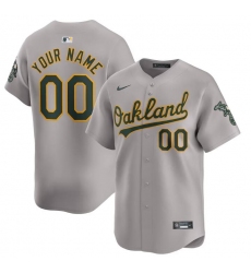 Men Women youth Oakland Athletics Active Player Custom Grey Away Limited Stitched Jersey