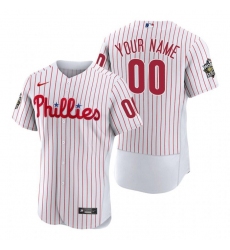 Men Women Youth Philadelphia Phillies Active Player Custom White 2022 World Series Flex Base Stitched Baseball Jersey