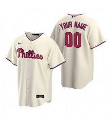 Men Women Youth Toddler All Size Philadelphia Phillies Custom Nike Cream Stitched MLB Cool Base Jersey