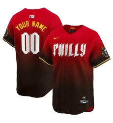 Men Women youth Philadelphia Phillies Active Player Custom Red 2024 City Connect Limited Stitched Jersey
