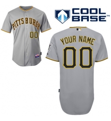 Men Women Youth All Size Pittsburgh Pirates Grey Customized Cool Base Jersey 3