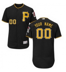 Men Women Youth All Size Pittsburgh Pirates Majestic Alternate Black Flex Base Authentic Collection Custom Jersey