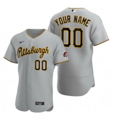 Men Women Youth Toddler All Size Pittsburgh Pirates Custom Nike Gray Stitched MLB Flex Base 2020 Road Jersey
