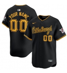 Men Women youth Pittsburgh Pirates Active Player Custom Black Alternate Limited Stitched Baseball Jersey