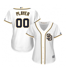 Men Women Youth All Size San Diego Padres Custom Cool Base White Jersey I