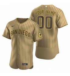 Men Women Youth Toddler All Size San Diego Padres Custom Nike Tan Brown Stitched MLB Flex Base Jersey