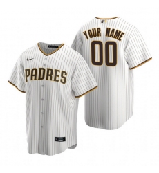 Men Women Youth Toddler All Size San Diego Padres Custom Nike White Brown Stitched MLB Cool Base Home Jersey
