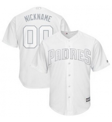 Men Women Youth Toddler All Size San Diego Padres Majestic 2019 Players Weekend Cool Base Roster Custom White Jersey