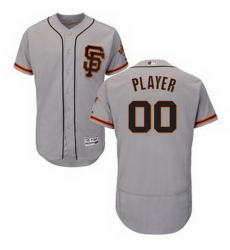 Men Women Youth All Size San Francisco Giants Majestic Alternate Gray Flex Base Authentic Collection Custom Jersey