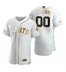 Men Women Youth Toddler All Size San Francisco Giants Custom Nike White Stitched MLB Flex Base Golden Edition Jersey