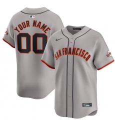 Men Women youth San Francisco Giants Active Player Custom Grey Away Limited Stitched Baseball Jersey