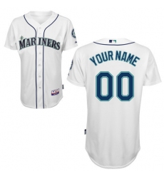 Men Women Youth All Size Seattle Mariners White Customized Cool Base Jersey 3
