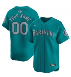Men Women youth Seattle Mariners Active Player Custom Aqua Alternate Limited Stitched Jersey