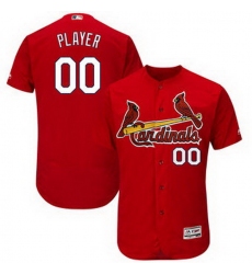 Men Women Youth All Size St Louis St.Louis Cardinals Majestic Fashion Scarlet Flex Base Authentic Collection Custom Jersey
