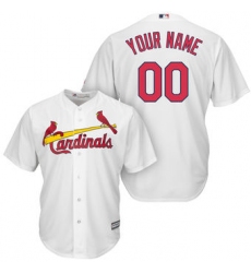 Men Women Youth All Size St.Louis Cardinals Customized Cool Base Jersey White 3