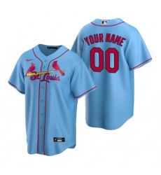 Men Women Youth Toddler All Size St. Louis St.Louis Cardinals Custom Nike Light Blue Stitched MLB Cool Base Jersey