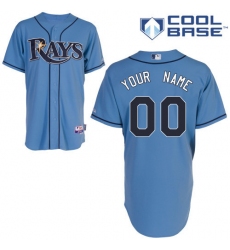 Men Women Youth All Size Tampa Tampa Bay Rays Light Blue Customized Cool Base Jersey 3