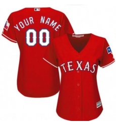 Men Women Youth All Size Texas Rangers Cool Base Custom Jersey Red