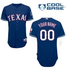Men Women Youth All Size Texas Rangers Customized Cool Base Jersey Blue 3