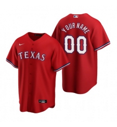 Men Women Youth Toddler All Size Texas Rangers Custom Nike Red 2020 Stitched MLB Cool Base Jersey