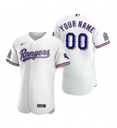 Men Women Youth Toddler All Size Texas Rangers Custom Nike White Stitched MLB Flex Base 2020 Home Jersey