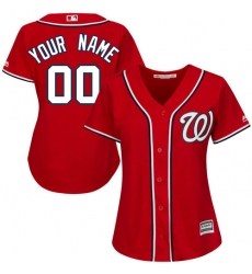 Men Women Youth All Size Washington Nationals Cool Base Custom Jersey Red