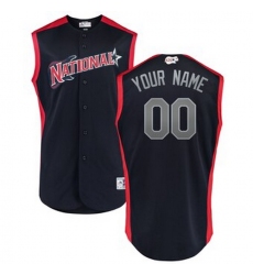 Men Women Youth Toddler All Size National League Majestic Navy Red 2019 MLB All tar Game Workout Custom Jersey