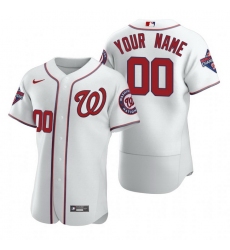Men Women Youth Toddler All Size Washington Nationals Custom Nike White 2020 Stitched MLB Flex Base Jersey