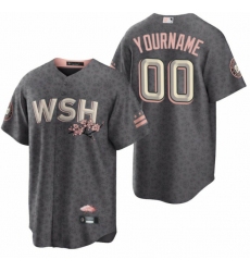 Men Women Youth Washington Nationals Active Player Custom 2022 Grey City Connect Cherry Blossom Cool Base Stitched jersey