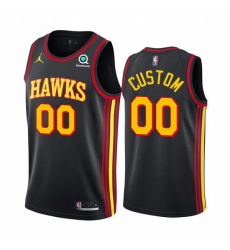 Men Women Youth Toddler Atlanta Hawks Black 2021 Custom Nike NBA Stitched Jersey
