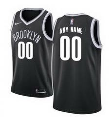 Men Women Youth Toddler All Size Nike Brooklyn Nets Customized Authentic Black NBA City Edition Jersey 2