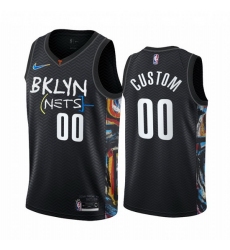 Men Women Youth Toddler Brooklyn Nets Black City Edition Custom Nike NBA Stitched Jersey