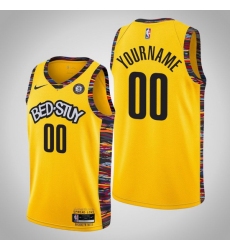 Men Women Youth Toddler Brooklyn Nets Yellow 2019 Custom Nike NBA Stitched Jersey