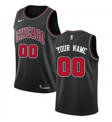 Men Women Youth Toddler All Size Nike Chicago Bulls Customized Swingman Black Statement Edition NBA Jersey