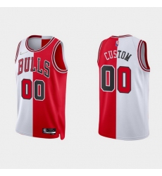 Men Women Youth Toddler Chicago Bulls Red White Split Custom Nike NBA Stitched Jersey