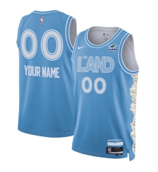 Men Cleveland Cavaliers Active Player Custom Light Blue 2024 25 City Edition Stitched Jersey