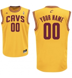 Men Women Youth Toddler Cleveland Cavaliers Yellow Custom Adidas NBA Stitched Jersey