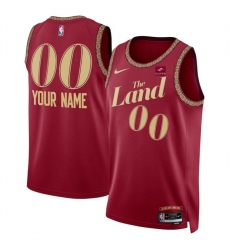 Men Women youth Cleveland Cavaliers Active Player Custom Wine 2023 24 City Edition Stitched Jersey