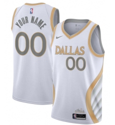 Men Women Youth Toddler Dallas Mavericks Custom White Gold Nike NBA Stitched Jersey
