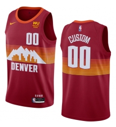 Denver Nuggets Customized Red 2020-21 City Edition Stitched NBA Jersey