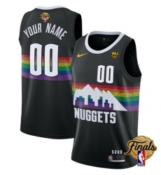 Men Denver Nuggets Active Player Custom Black 2023 Finals City Edition Stitched Basketball Jersey