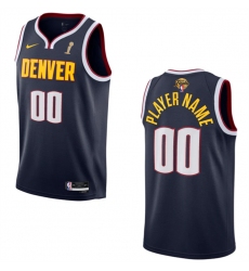 Men Denver Nuggets Active Player Custom Navy 2023 Finals Icon Edition Champions Stitched Basketball Jersey